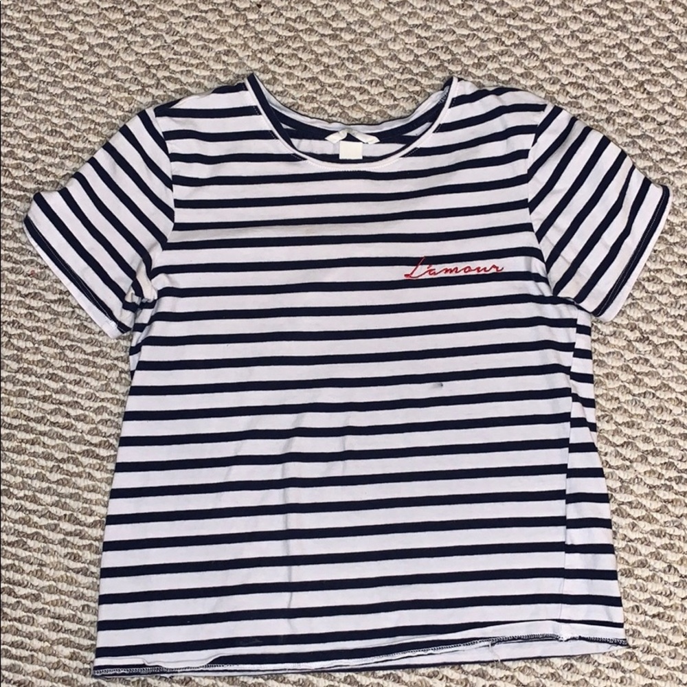 Striped short sleeve T-shirt